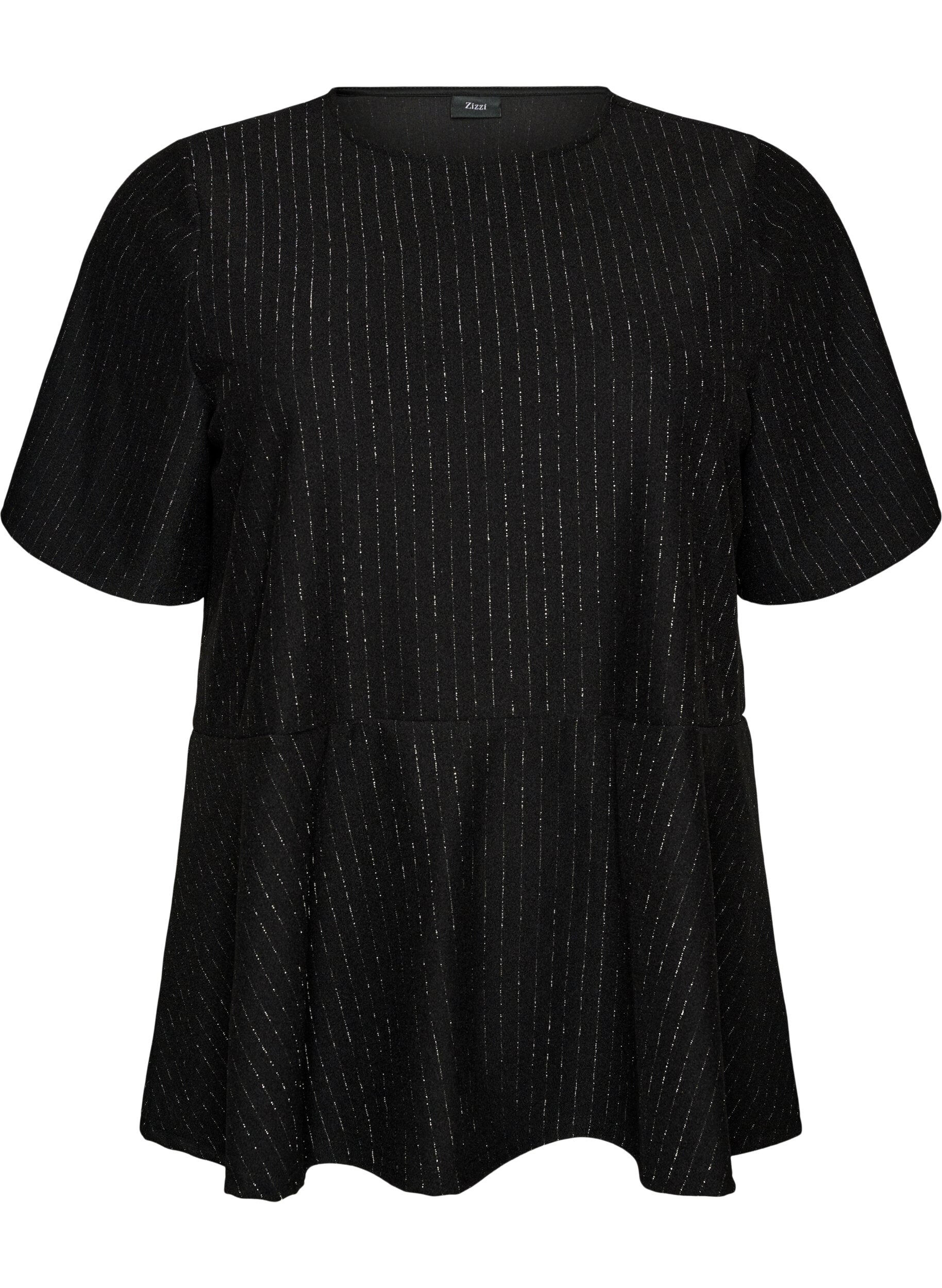 Peplum-pusero kimalteraidoilla