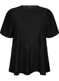 Peplum-pusero kimalteraidoilla, Musta