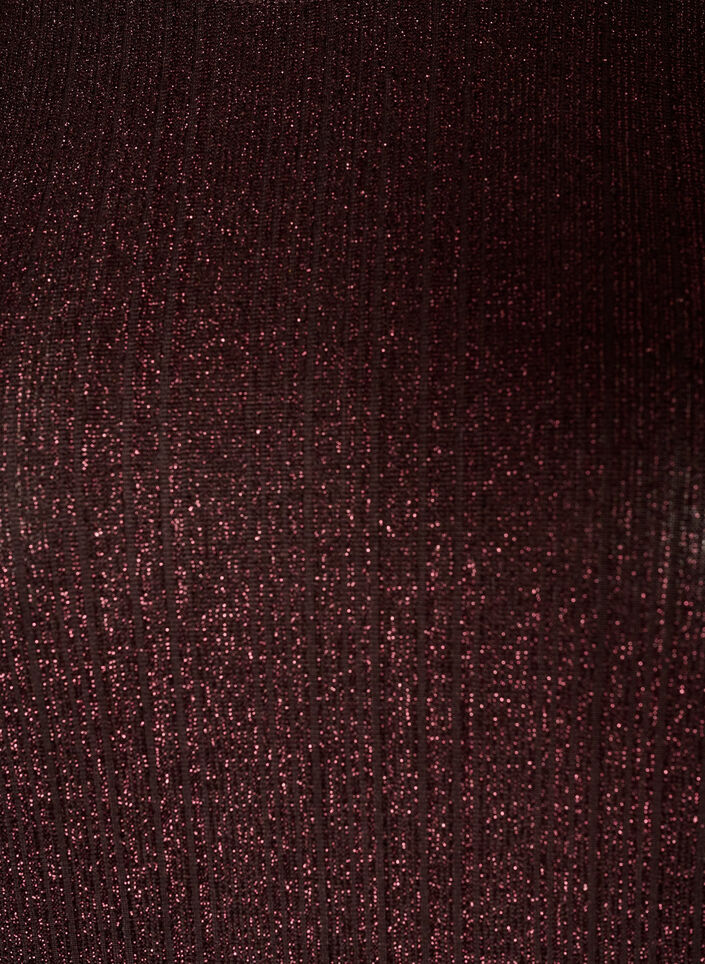 Pusero pystysuuntaisella tekstuurilla ja glitterlangalla, Ruskea, Packshot image number 2
