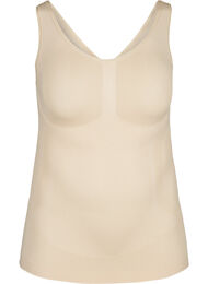 Shapewear-toppi leveill&auml; olkaimilla, Beige