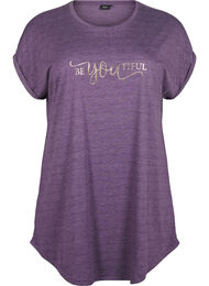 Lyhythihainen yöpaita tekstipainatuksella, 