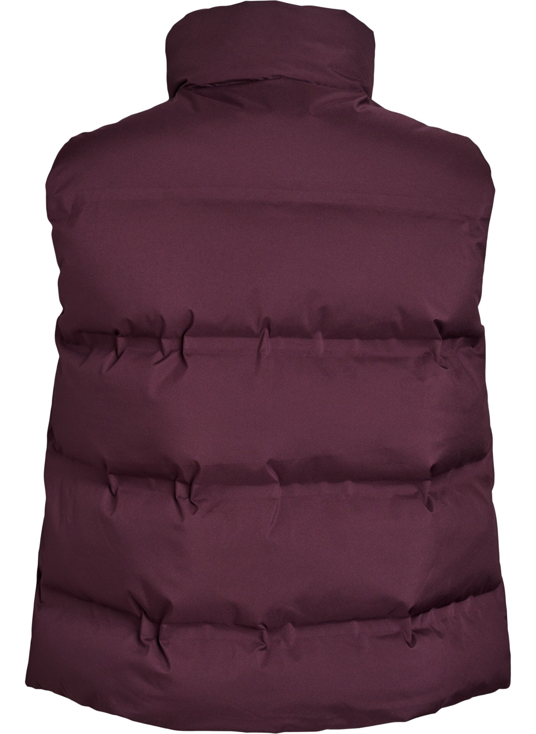 ZizziLyhyt toppaliivi korkealla kauluksella, Tumma Bordeaux, Packshot image number 1