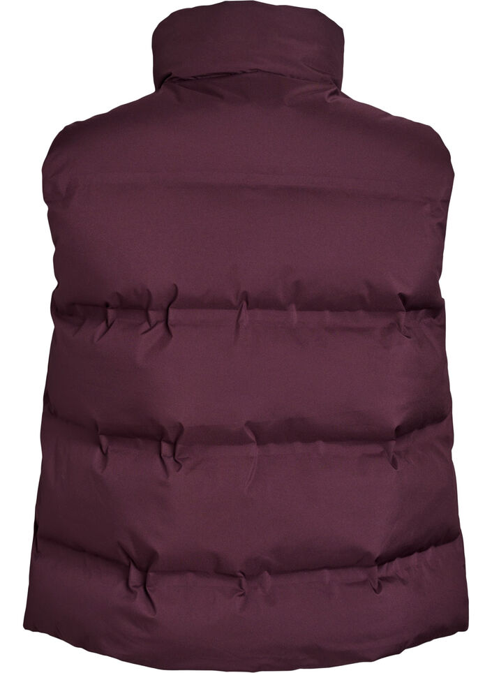 Lyhyt toppaliivi korkealla kauluksella, Tumma Bordeaux, Packshot image number 1