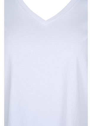 2 perus t-paitaa puuvillasta, Ultramarine/White, Packshot image number 3