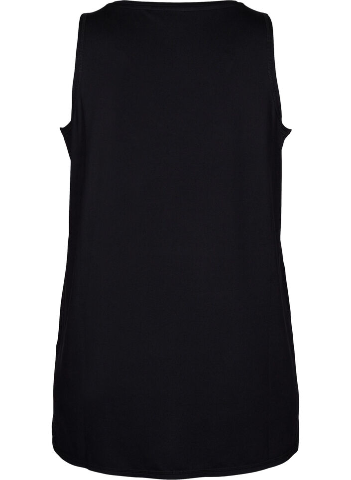 V-kaula-aukkoinen treenitoppi, Black, Packshot image number 1