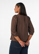 3/4-hihaiset pusero pitsiyksityiskohdilla, Ruskea, Model image number 2