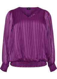 Raidallinen pusero pallomaisella muodolla, Violetti