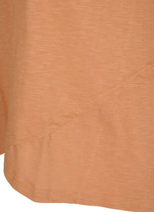 Puuvillainen t-paita lyhyillä hihoilla, Pecan Brown, Packshot image number 3
