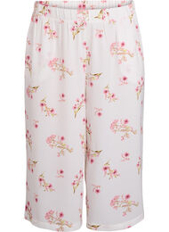 Culottes-housut kuosilla, Valkoinen