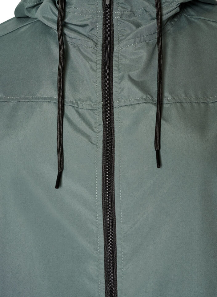 Kevyt hupullinen parka, Vihre&auml;, Packshot image number 2