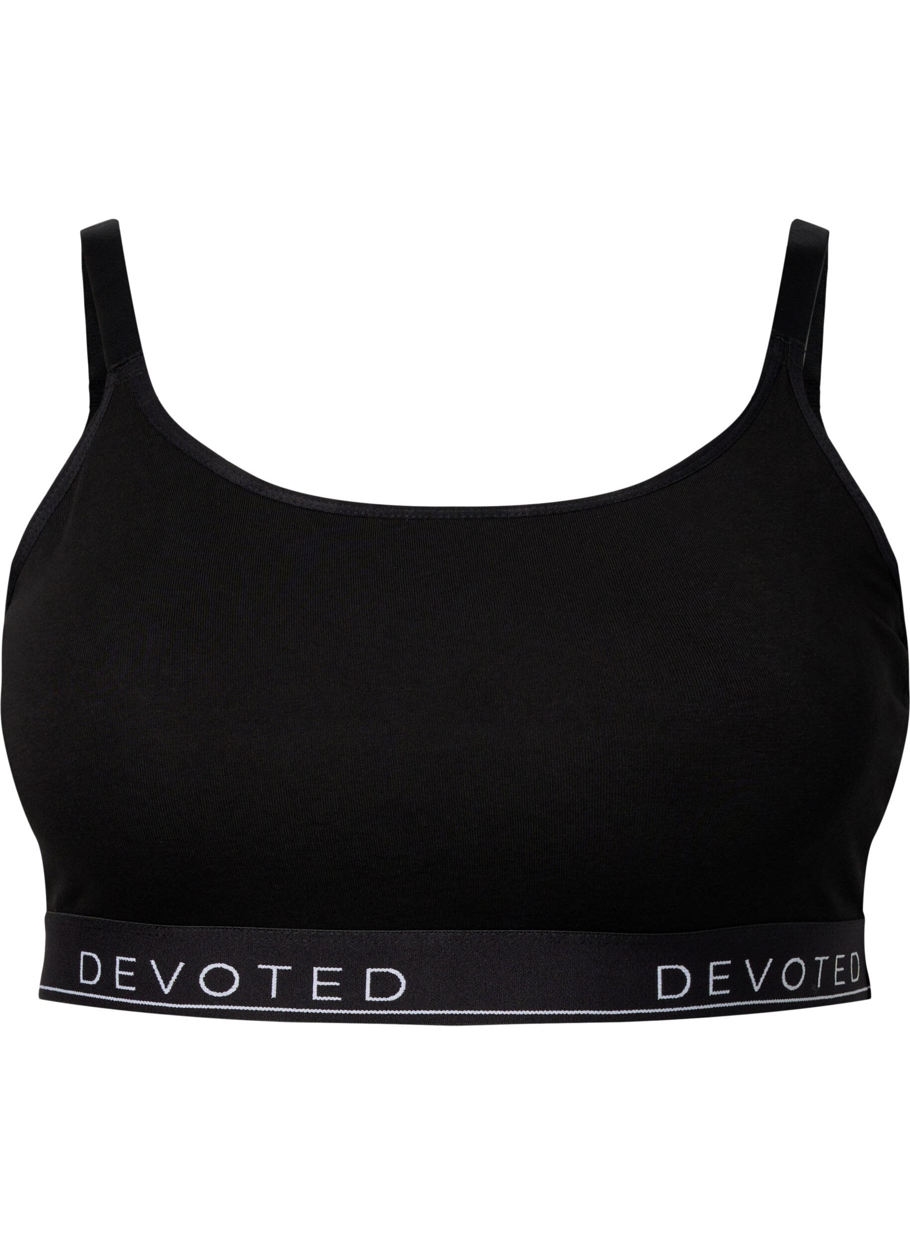 Puuvillainen rintaliivitoppi, jossa on s&auml;&auml;dett&auml;v&auml;t olkaimet