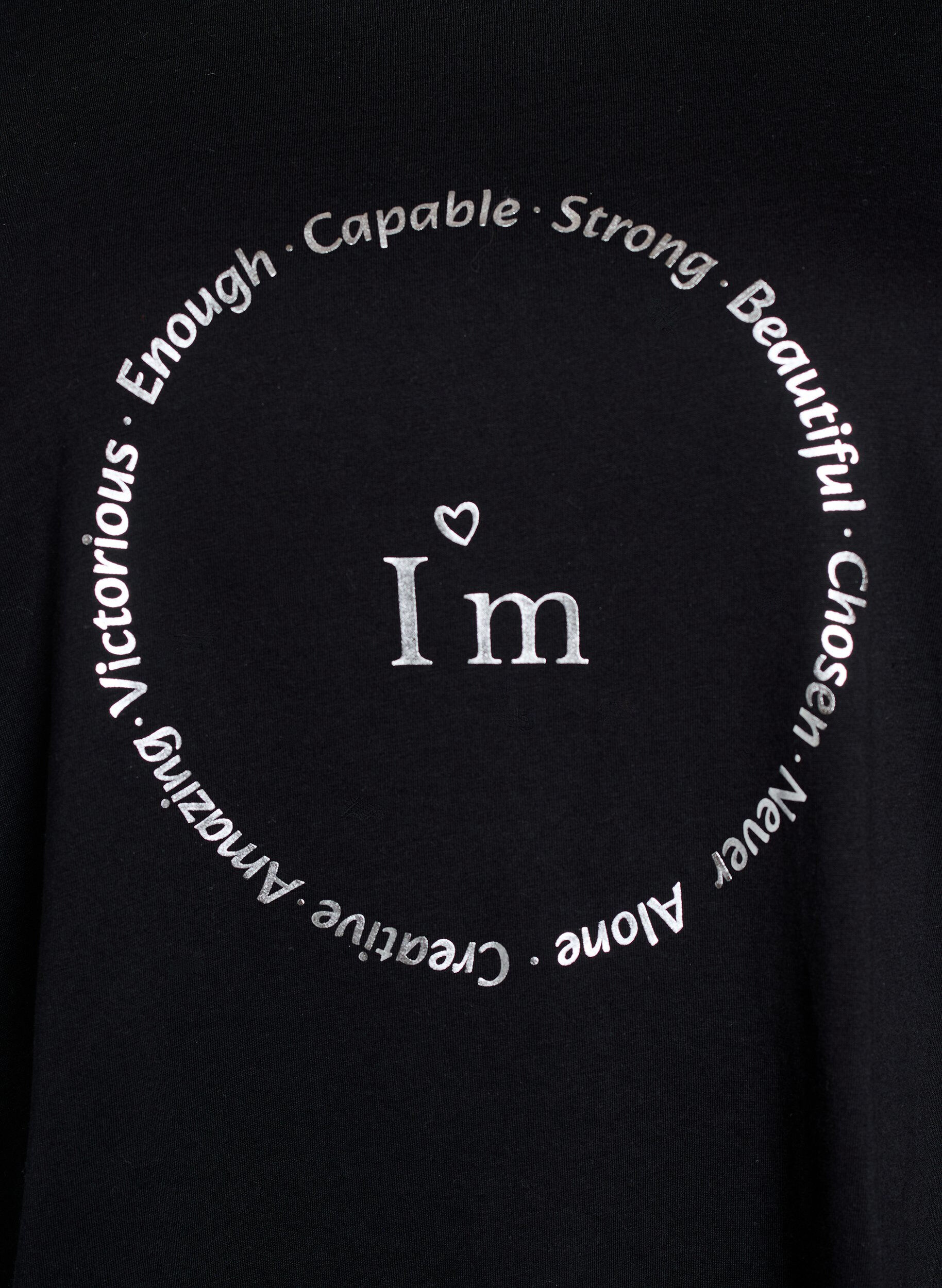 ZizziT-paita printill&auml;, Musta, Packshot image number 2