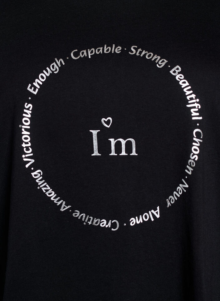 T-paita printill&auml;, Musta, Packshot image number 2