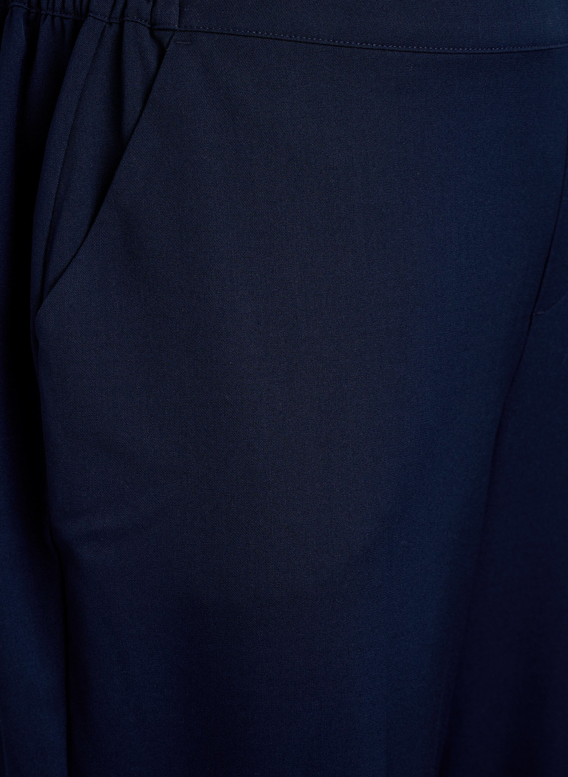 Zizzi Rennot housut korkealla vy&ouml;t&auml;r&ouml;ll&auml;, Sininen, Packshot image number 2