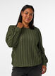 Jerseypusero struktuurilla ja pallomaisella siluetilla, Vihre&auml;, Model image number 0