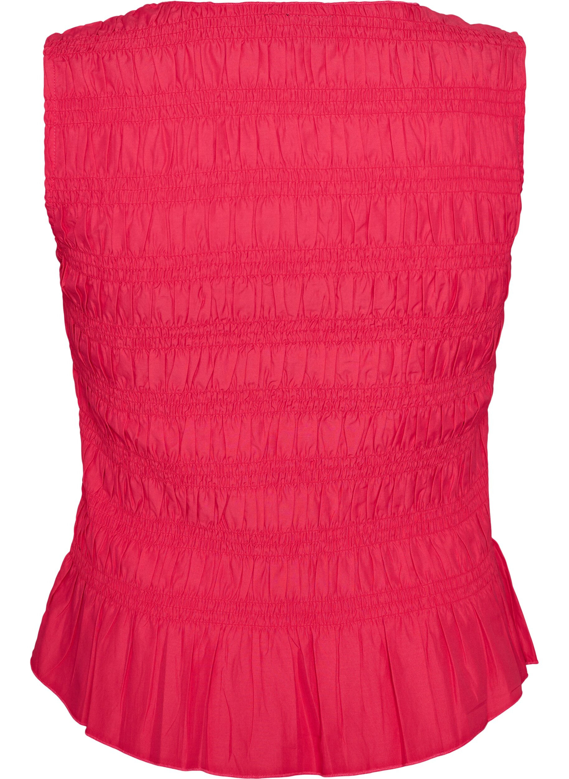 ZizziSmokkitoppi venep&auml;&auml;ntiell&auml; ja peplum-helmalla, Vaaleanpunainen, Packshot image number 1