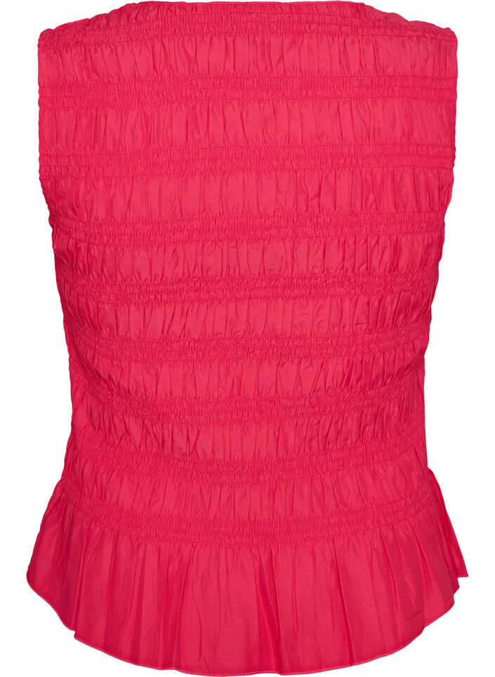 Smokkitoppi venep&auml;&auml;ntiell&auml; ja peplum-helmalla, Vaaleanpunainen, Packshot image number 1