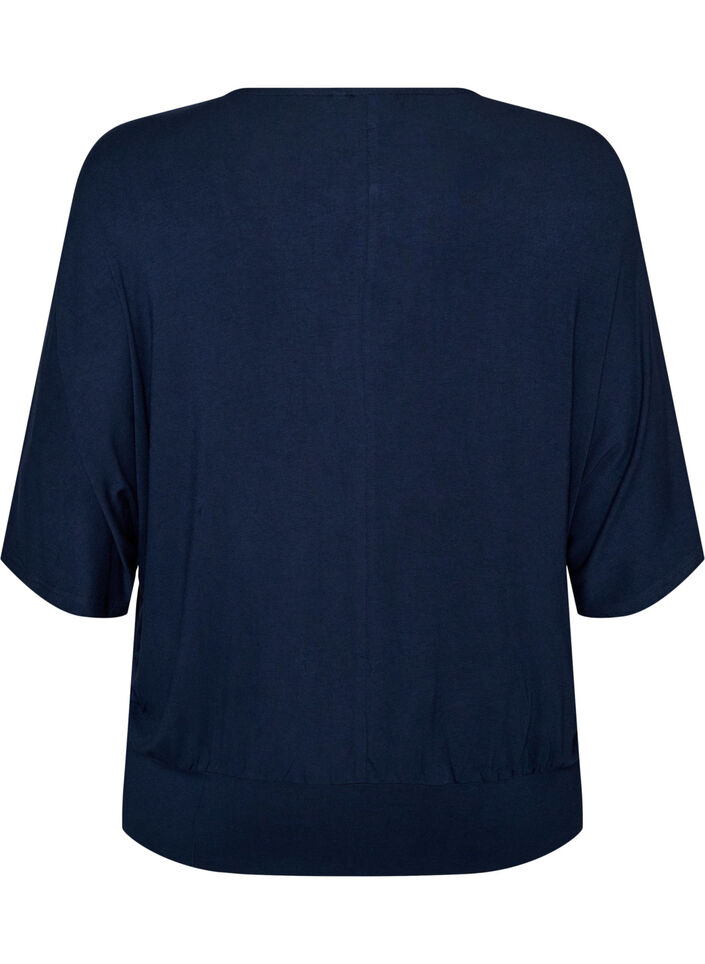 Jerseypusero kyyn&auml;rpituisilla pallohihoilla, Sininen, Packshot image number 1