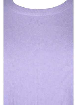 Raidallinen neulepusero pyöreällä pääntiellä, Lavender Comb, Packshot image number 2