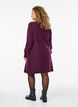 Lyhyt neulemekko V-muotoisella tekstuurikuviolla, Violetti, Model image number 2