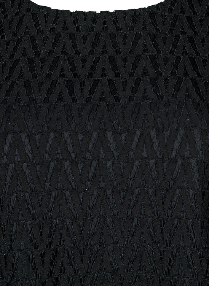 Pitsipaita röyhelöhihoilla, Black, Packshot image number 2