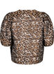 Jacquard Leo -takki puff-hihoilla, Brown Leo AOP, Packshot image number 1