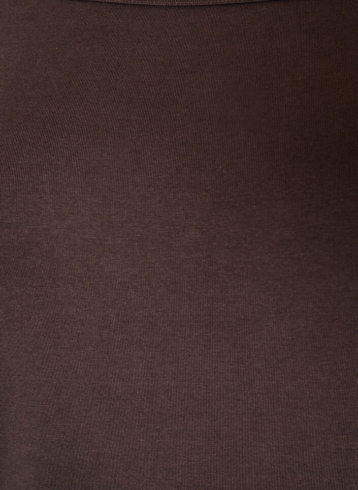 Perus-T-paita venep&auml;&auml;ntiell&auml; ja 3/4-hihoilla, Ruskea, Packshot image number 2