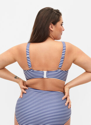 Bikiniliivi kuviolla ja kaarituella, Blue Striped, Model image number 1
