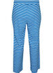 Raidalliset pyjamahousut korkealla vy&ouml;t&auml;r&ouml;ll&auml; ja leveill&auml; lahkeilla, Sininen, Packshot image number 1