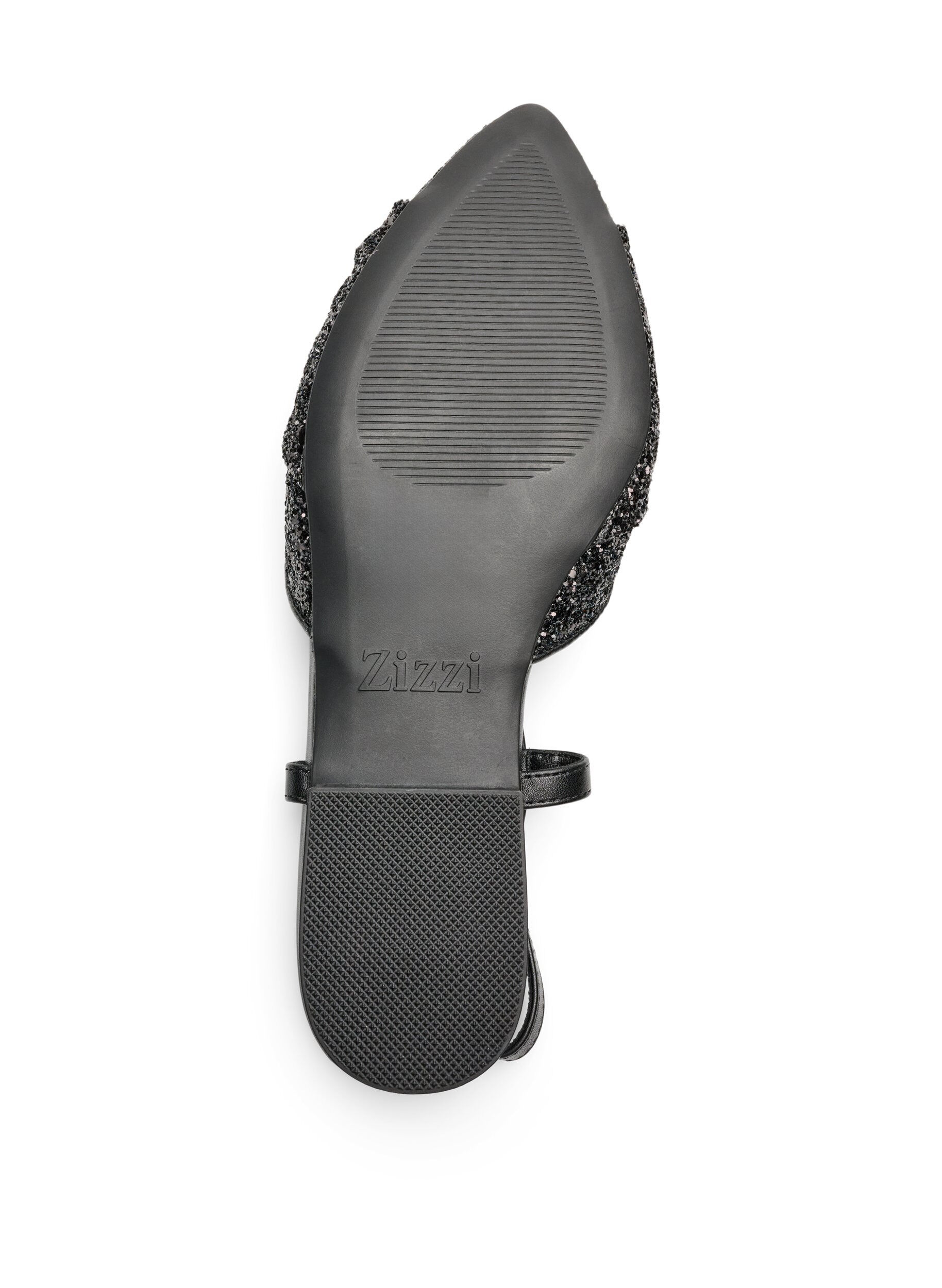 ZizziKimalteleva slingback-korkokenk&auml; rusettikoristeella, Musta, Packshot image number 4