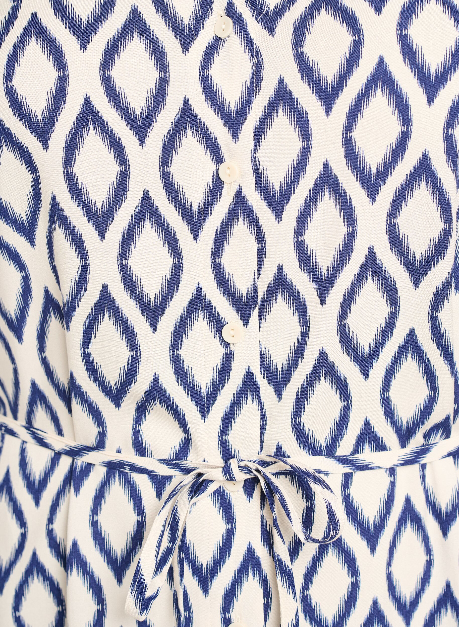 Zizzi Midimekko printill&auml; ja solmittavalla vy&ouml;ll&auml;, Vanilja, Packshot image number 2