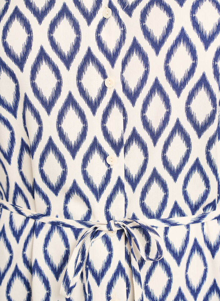 Midimekko printill&auml; ja solmittavalla vy&ouml;ll&auml;, Vanilja, Packshot image number 2