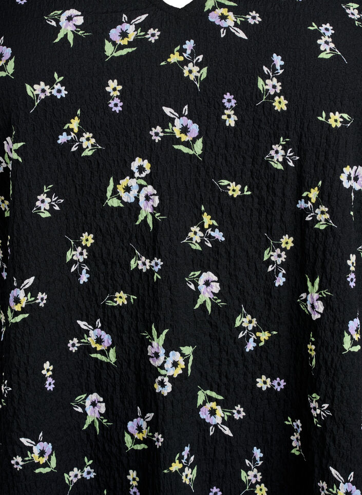 Lyhythihainen mekko V-p&auml;&auml;ntiell&auml;, Musta, Packshot image number 2