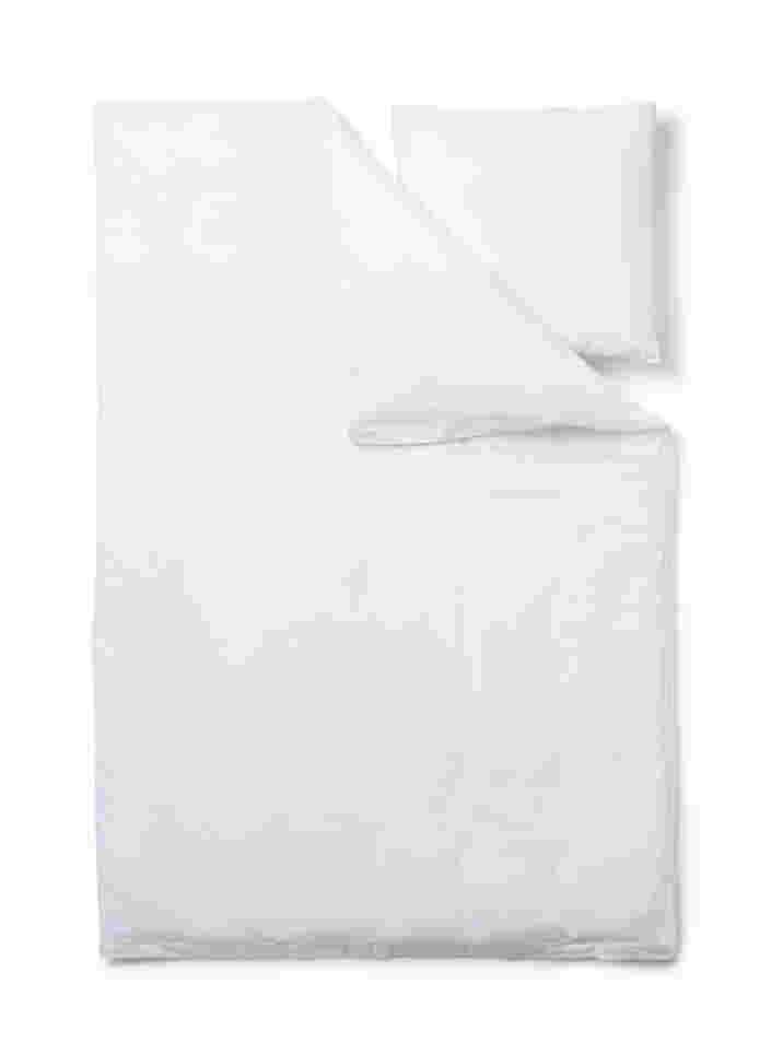 Yksivärinen pussilakanasetti puuvillasta, White Alyssum, Packshot image number 1