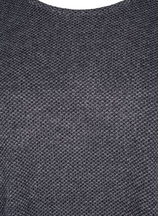 Melange-Pusero, jossa pyöreä pääntie ja pitkät hihat, Dark Grey, Packshot image number 2