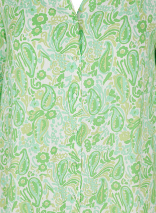 Viskoosinen midimekko kuosilla ja pitkillä hihoilla , Green Paisley AOP, Packshot image number 2