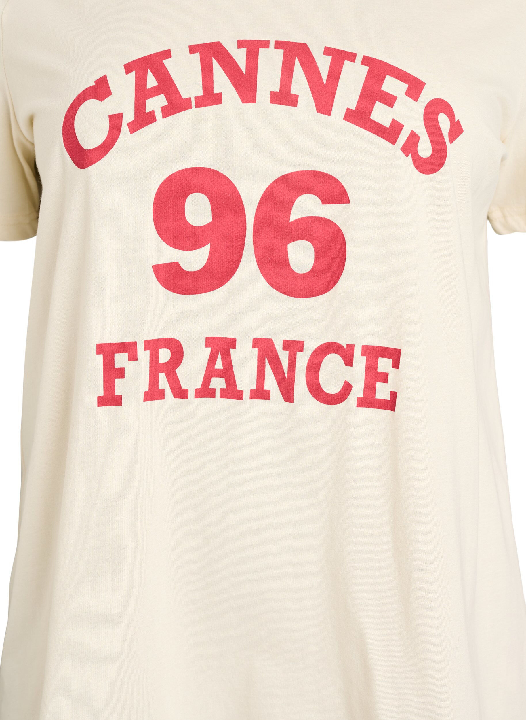 Zizzi T-paita printill&auml;, Vanilja, Packshot image number 2