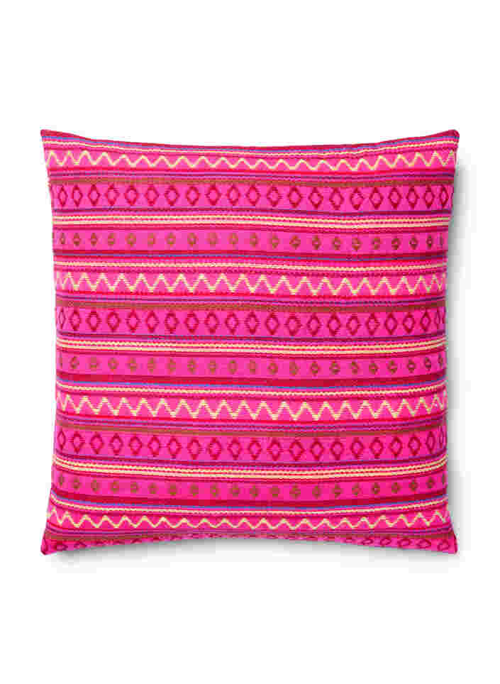 Tyynynpäällinen jacquard-kuosilla, Dark Pink Comb, Packshot
