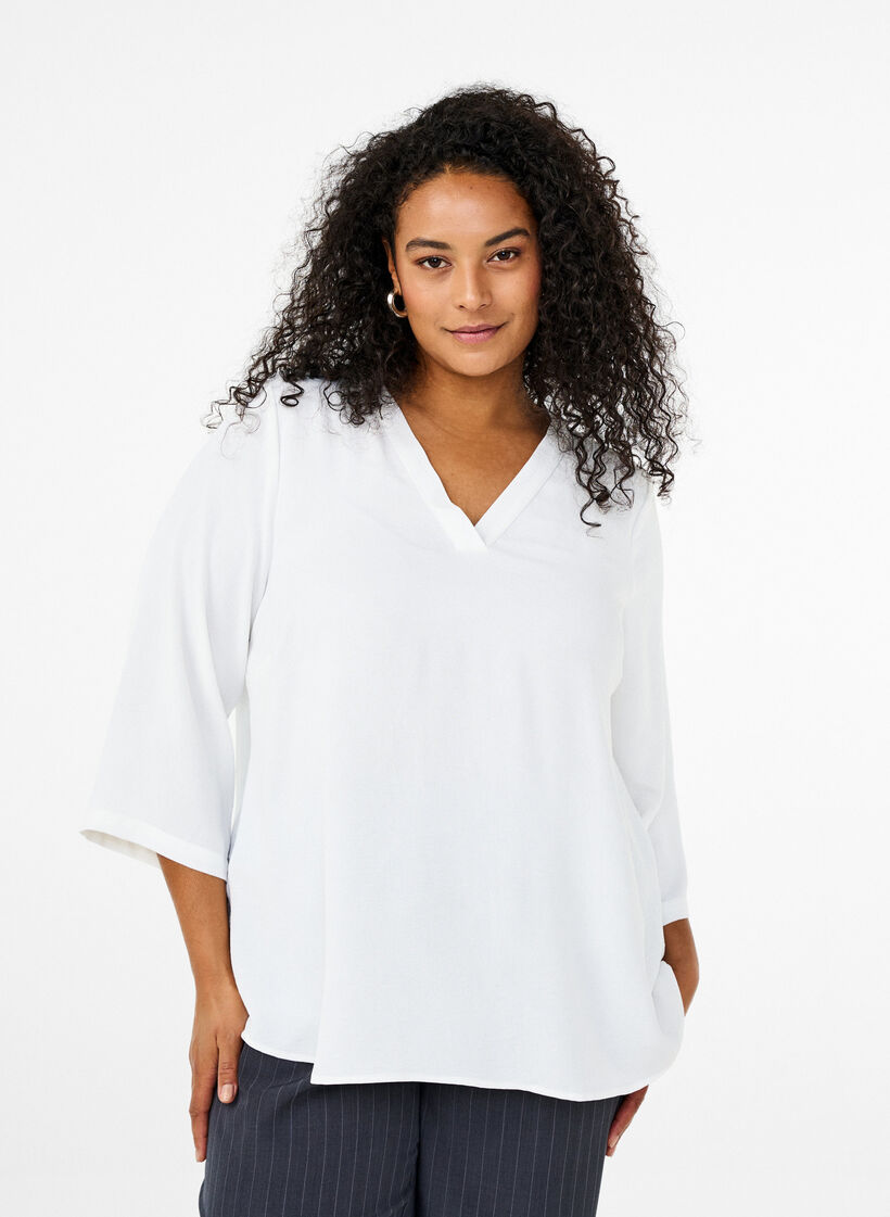 Pusero 3/4-hihoilla, Vanilja, Model image number 0