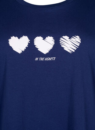 Puuvillainen T-paita painatuksella, Medieval B.W. Hearts, Packshot image number 2