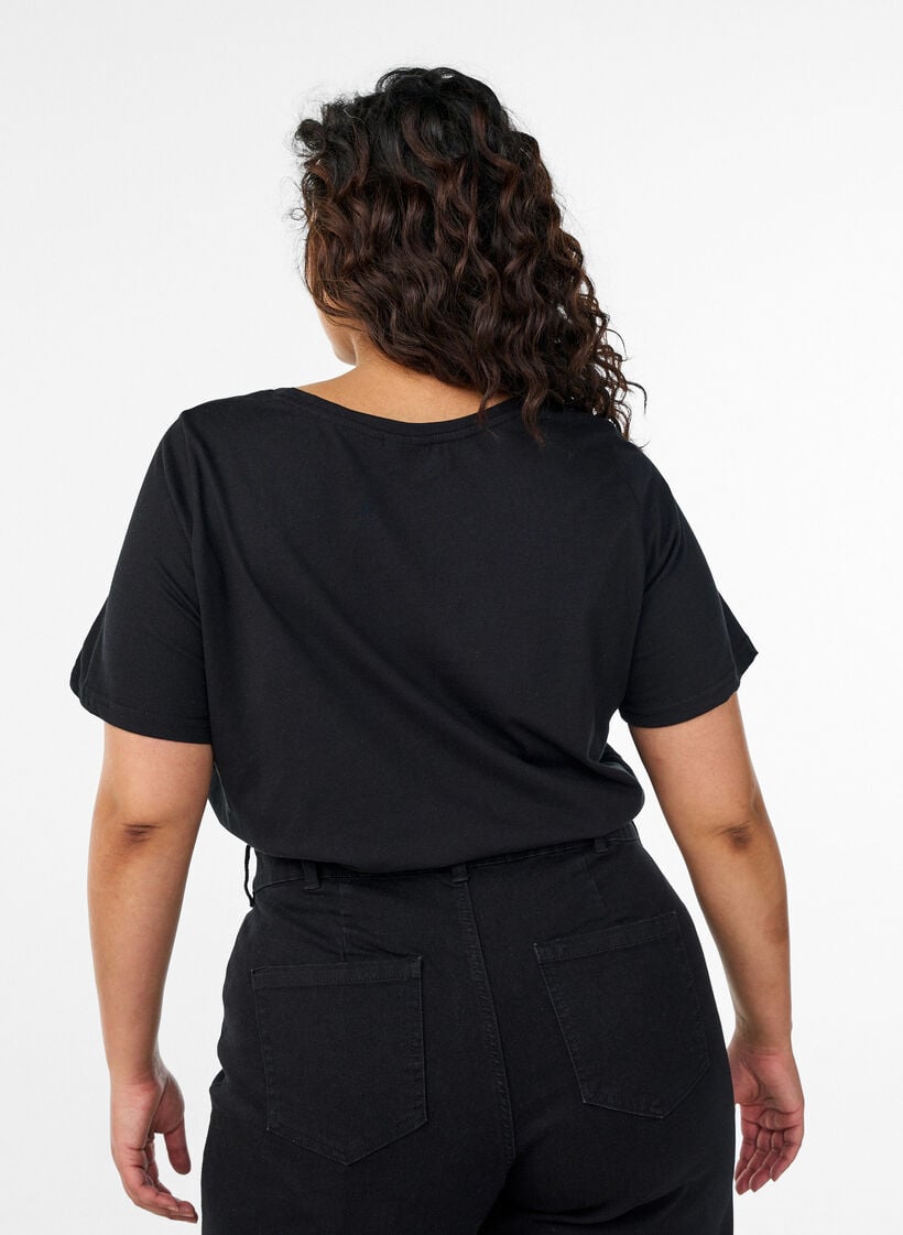 FLASH - T-paita printill&auml;, Musta, Model image number 2