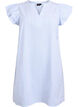 Lyhyt raidallinen mekko röyhelöillä, Sininen, Packshot image number 0