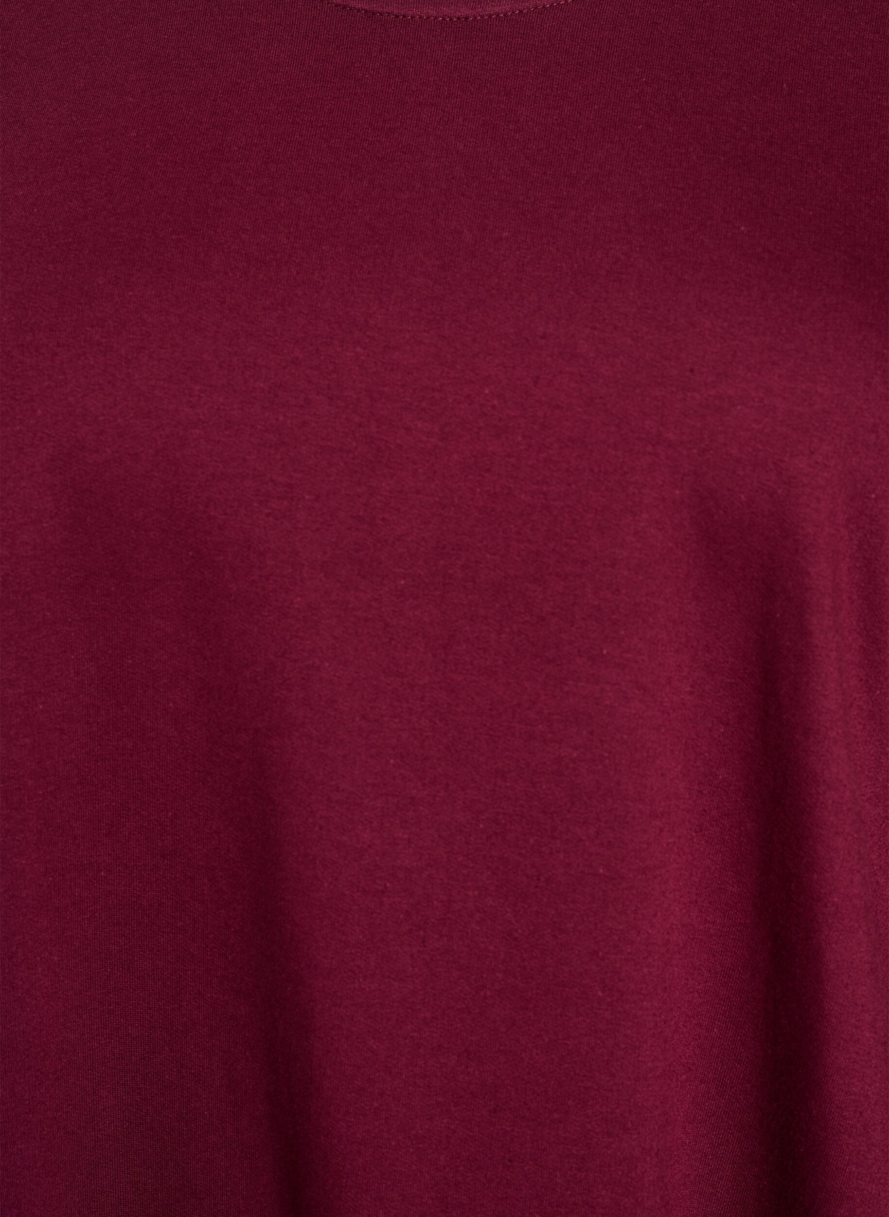 Zizzi Pallomainen mekko, jossa on taskut, Tumma Bordeaux, Packshot image number 2