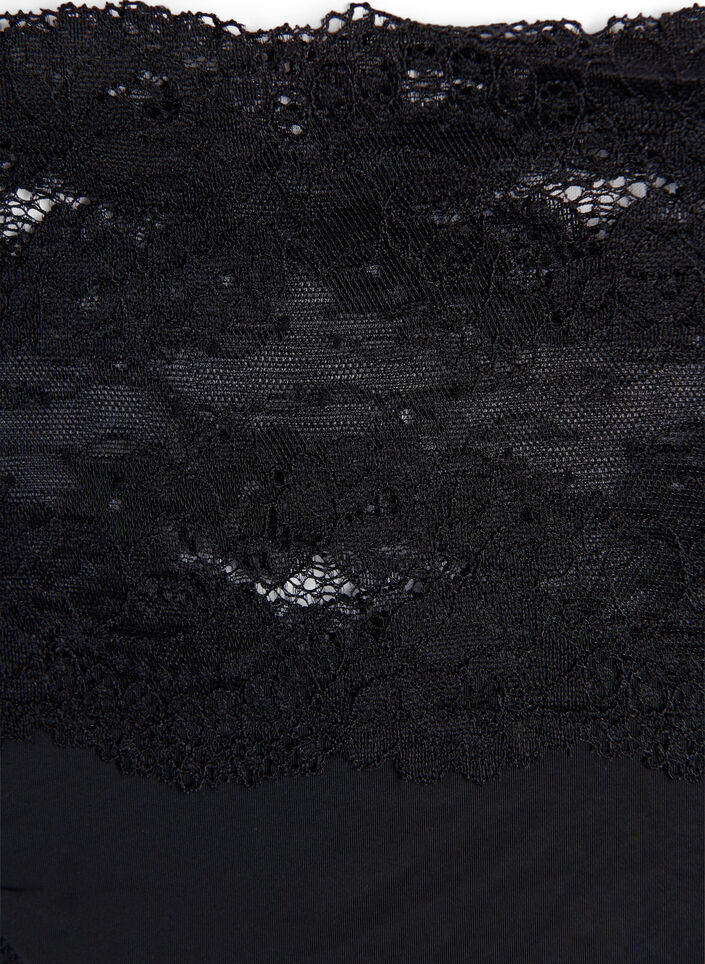 2 kpl stringej&auml; leve&auml;ll&auml; pitsikantilla , Musta, Packshot image number 2