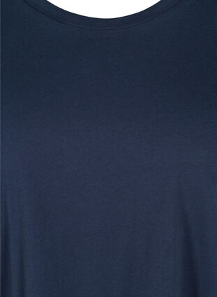 Puuvillainen t-paita napeilla, Black Iris, Packshot image number 2