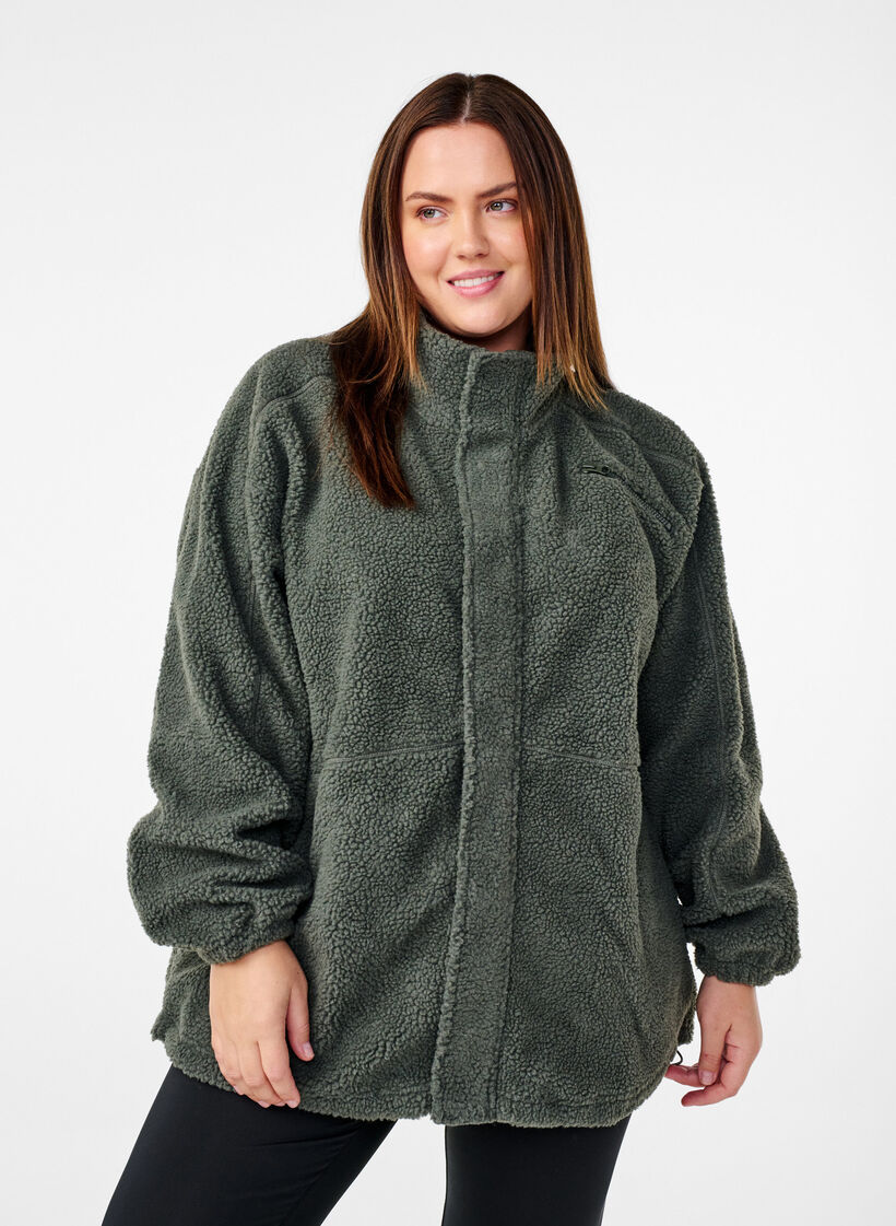 Fleece-takki taskuilla, Urban Chic, Model image number 0