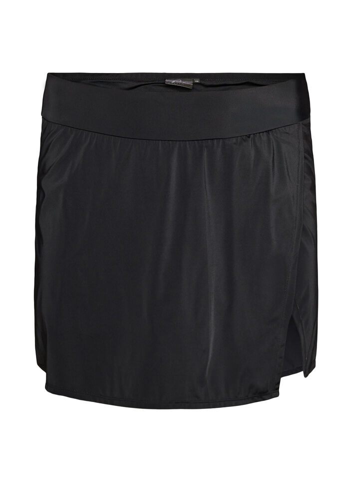 Bikinihousut brief-mallina ja kietaisuefektill&auml;, Musta, Packshot image number 0