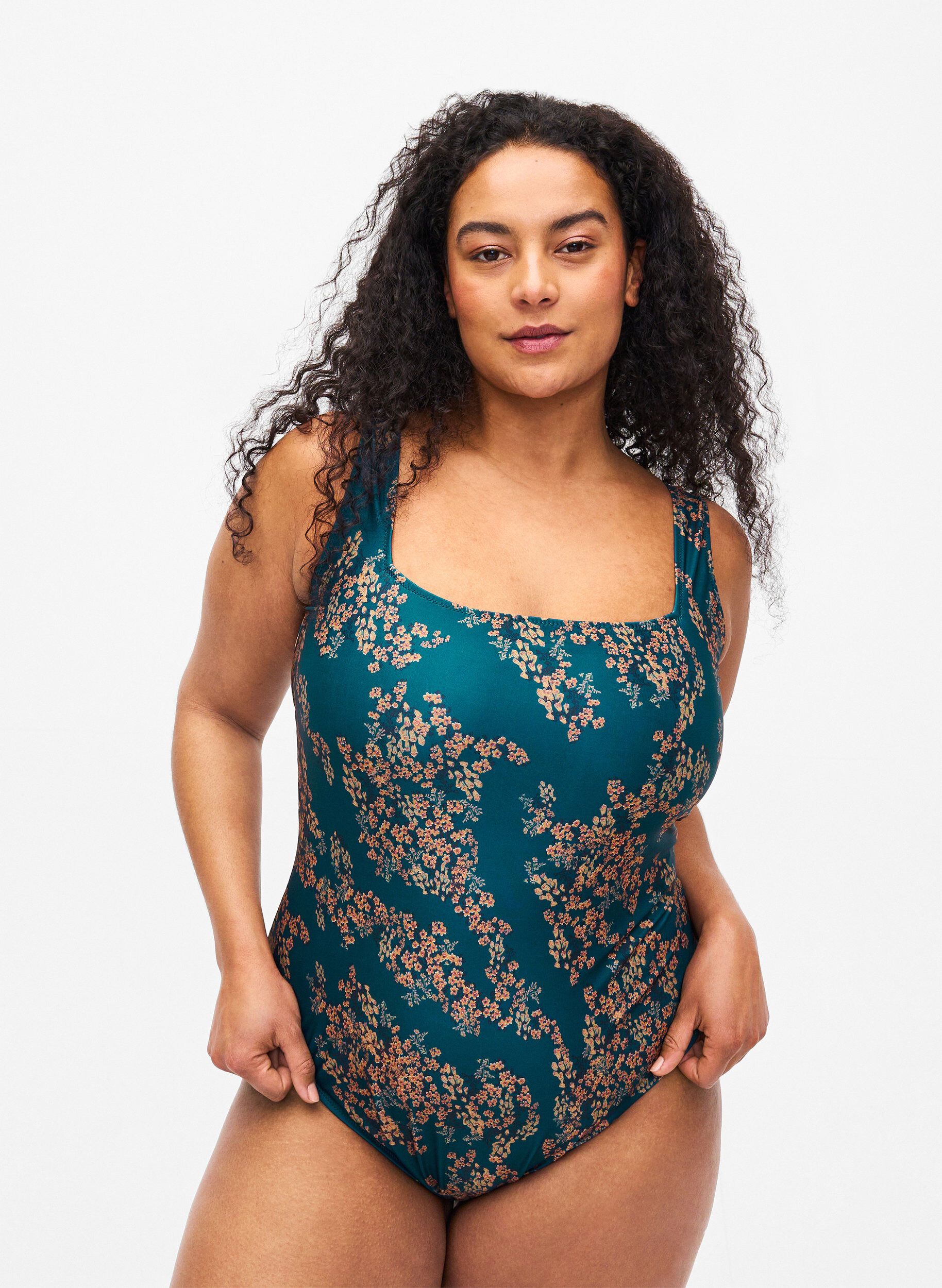 Zizzi Kukkakuvioinen uimapuku, Zebra Flower, Model image number 0