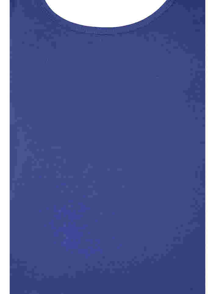 Yksivärinen perustoppi puuvillasta, Deep Cobalt, Packshot image number 2