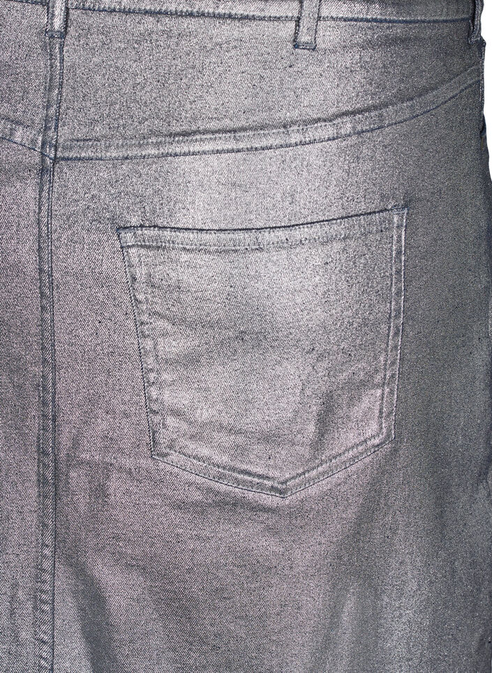 Hopeasävyinen midihame, Gun Sliver, Packshot image number 2